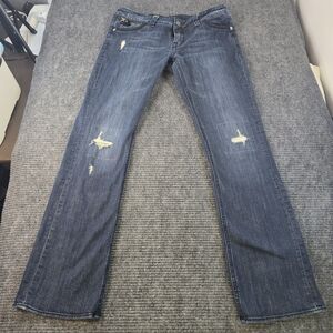 BUFFALO David Bitton Molly Mid Rise Stretch Boot Cut Distressed Jeans Size 31